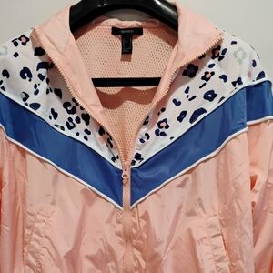 Forever 21 Vibrant Pink and Blue Bomber Jacket